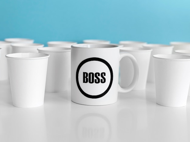 Mug with boss text