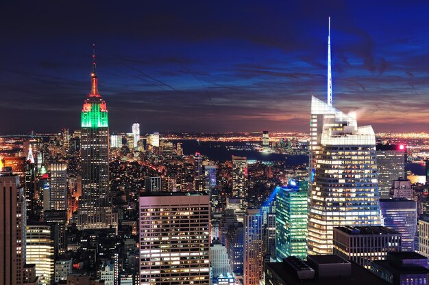 New York City Manhattan skyline aerial view