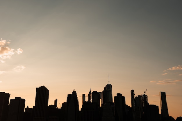 Free Photo new york cityscape at sunset