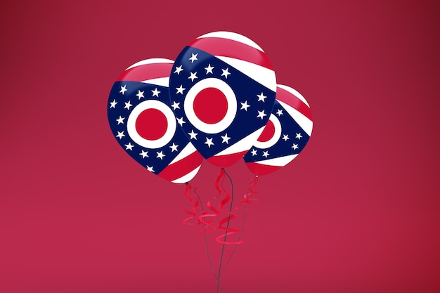 Free photo ohio flag balloons