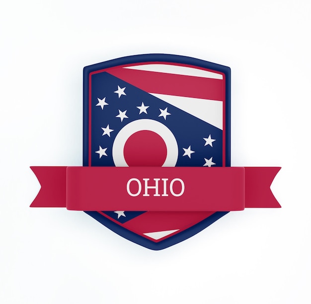 Free photo ohio flag with banner