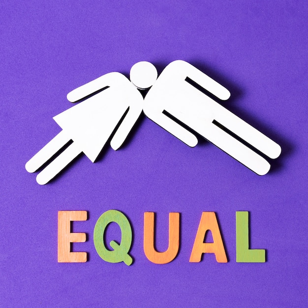 Free photo one mind two genders equality concept