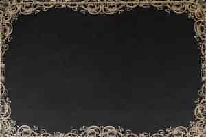 Free photo ornate border design against black background for card