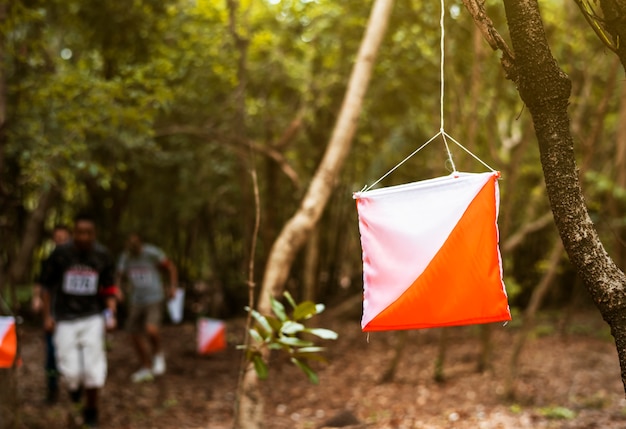 Free Photo outdoor orienteering check point activity