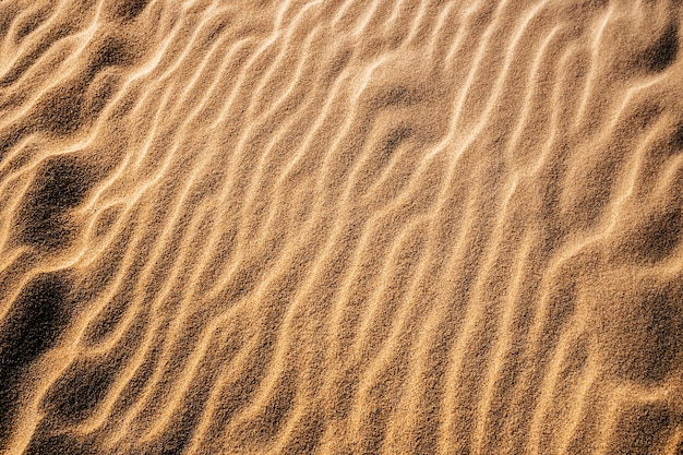 Free photo overhead shot of sand in the desert under the light