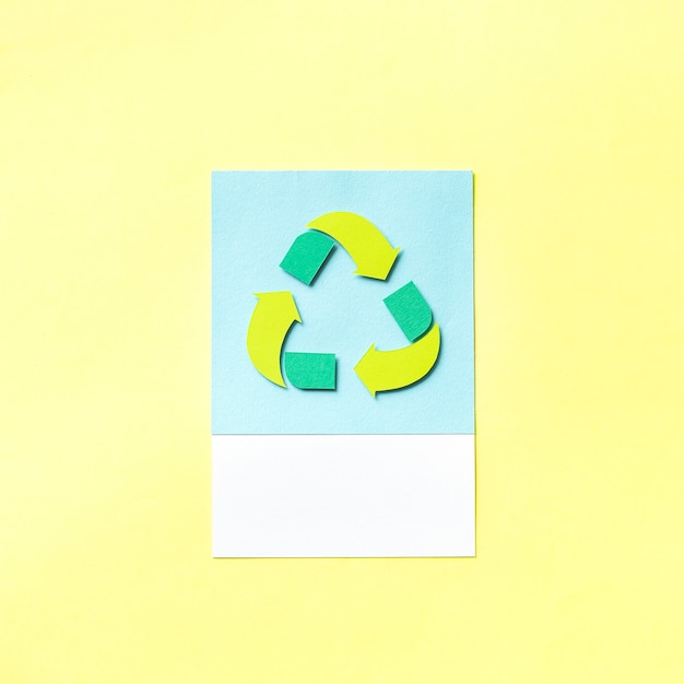 Free photo paper craft art of recycle icon