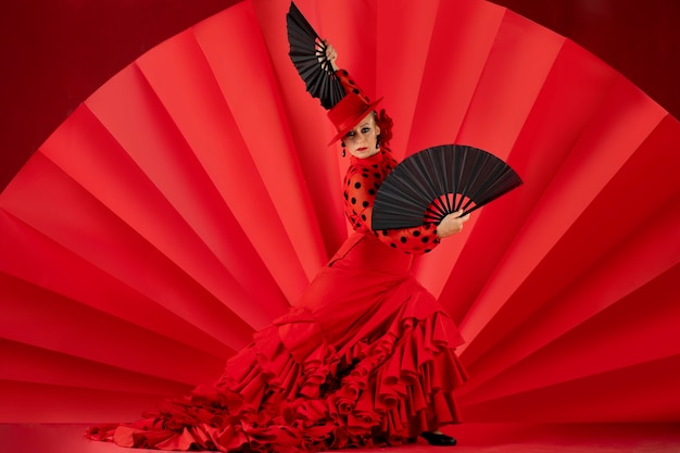 Free Photo passionate and elgant flamenco dancer