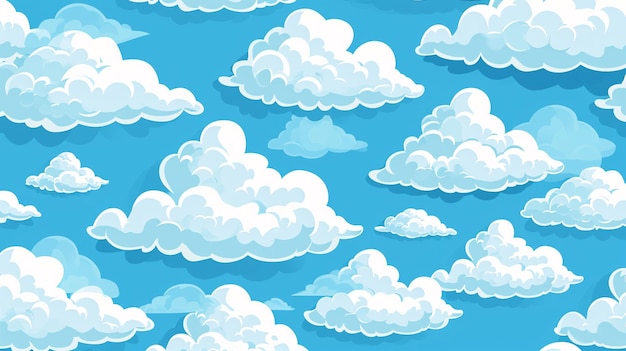 Free photo a pattern with clouds on a blue background