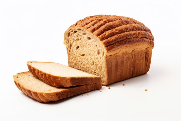 Foto gratuita foto di un pane a fette ad alto contenuto proteico isolato su sfondo bianco