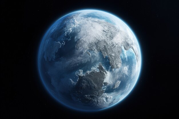 Photorealistic earth planet