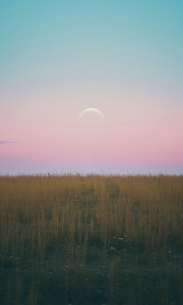 Free Photo photorealistic moon with abstract landscape