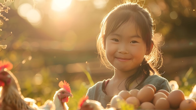 Free photo photorealistic scene of a poultry farm with chickens