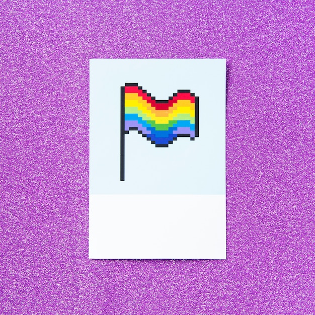 Free Photo pixelated pride lgbt rainbow flag