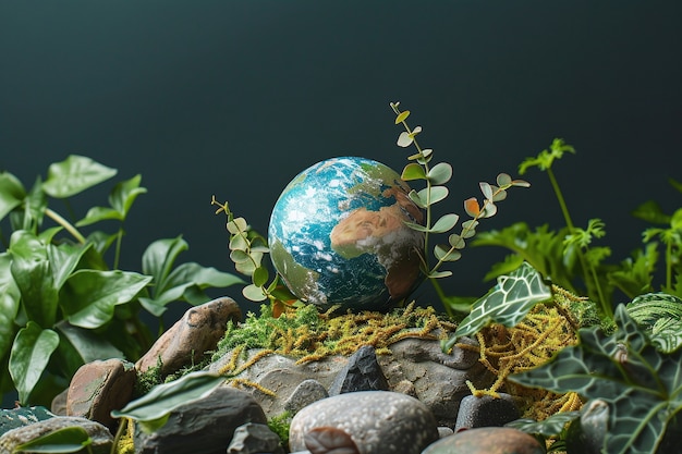 Free photo planet earth surrounded by nature and vegetation