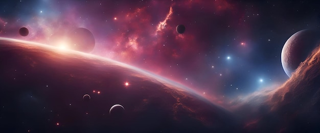 Free photo planets and galaxy science fiction wallpaper beauty of deep space