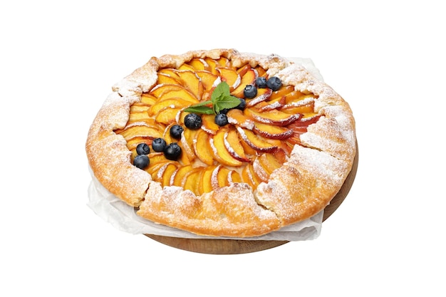 Foto gratuita galette di frutta di png su tavola di cucina in legno isolata su sfondo bianco