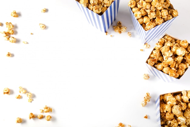 Free photo popcorn isolated on white