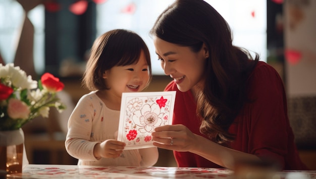 Free photo portrait of affectionate happy mother and child