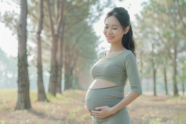 Free photo portrait of beautiful pregnant woman