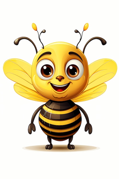 Free photo portrait of cute animated cartoon bee