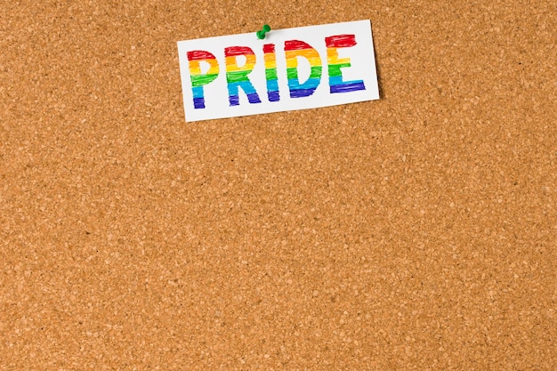 Free Photo pride in rainbow colors with copy space