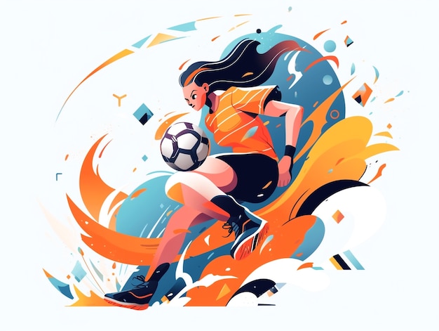 Free photo professional soccer player cartoon