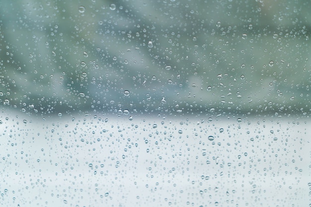 Free photo rain drops on car glass