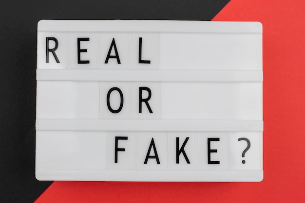 Free photo real or fake news concept flat lay