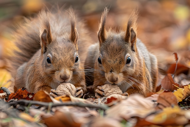 Free photo realistic squirrel in natural setting