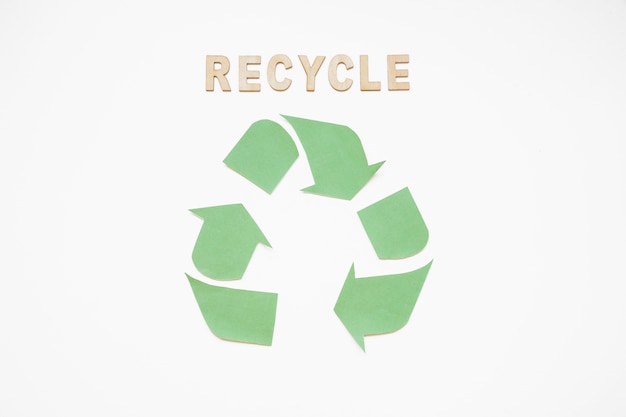 Free photo recycle characters with green logo