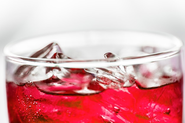 Free photo red soda drink macro shot