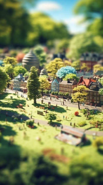 Rendering of a miniature world