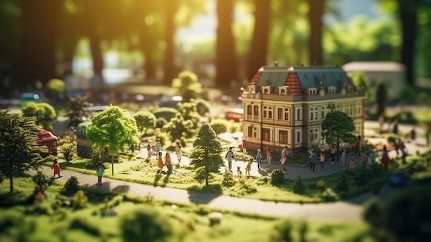 Rendering of a miniature world