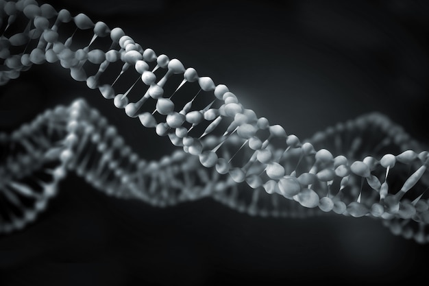 Free photo representation of human dna chain