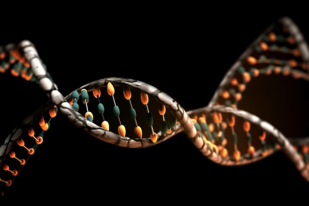 Free photo representation of human dna chain