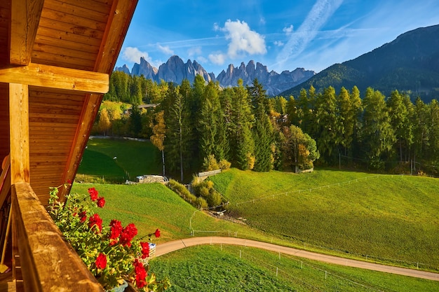 Foto gratuita santa maddalena nelle dolomiti alto adige