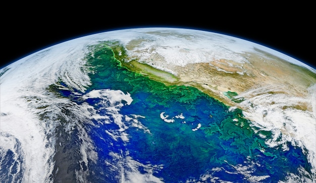 Satellite image of Earth. Original from NASA. Digitally enhanced by rawpixel. | free image by rawpix