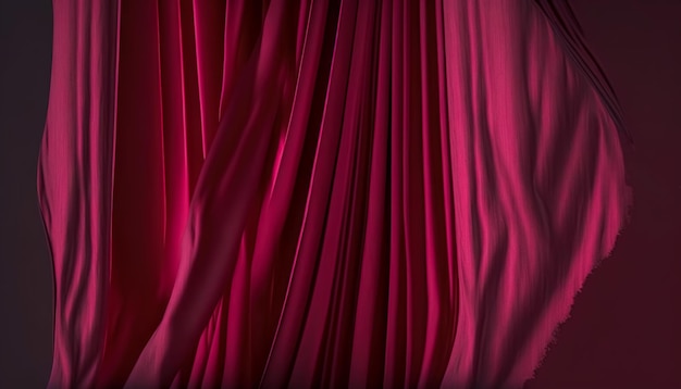 Free Photo satin fabric in trendy color viva magenta generative ai