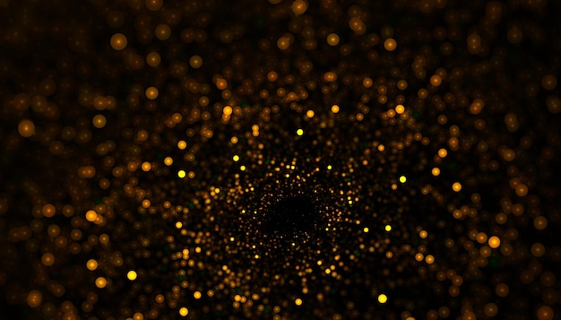 Free photo scattered golden glitter particles background