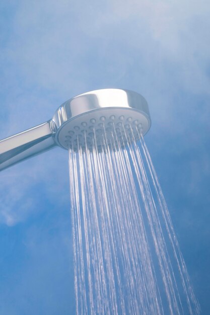 Shower head with hot water