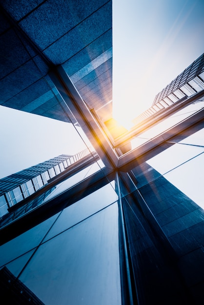 Free Photo skyscrapers from a low angle view