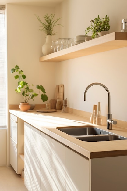 Small kitchen space with modern design