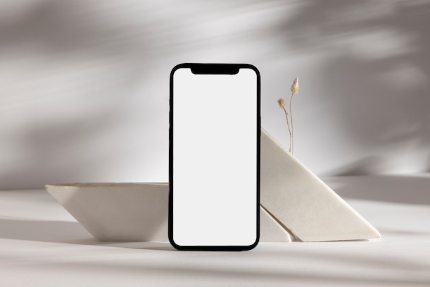 Smartphone with minimal display still life