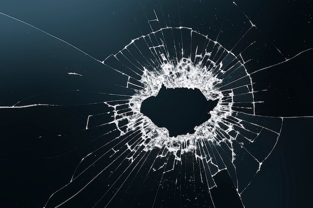 Free Photo smashed glass dark background with design space