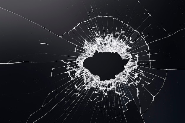 Free Photo smashed glass dark background with design space