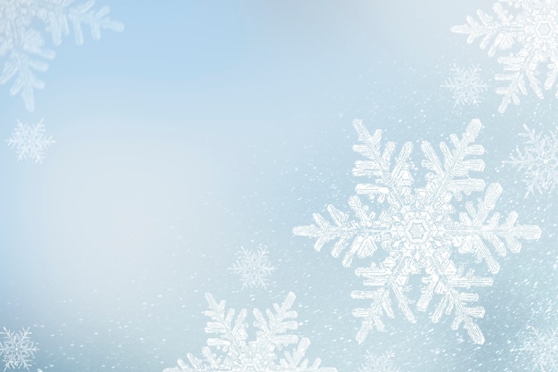 Free photo snowflakes on blue winter background