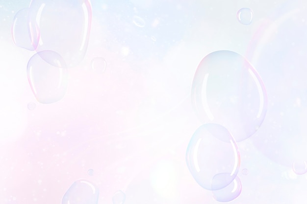 Free photo soap bubble pattern on pastel wallpaper background