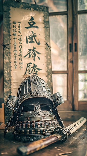 Free photo soldier helmet still life