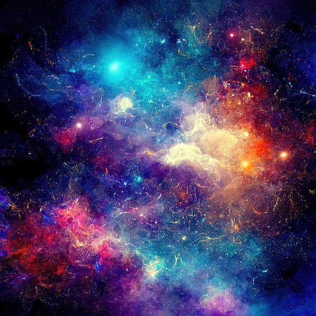 Free Photo space background with stardust and shining stars realistic colorful cosmos with nebula and milky way