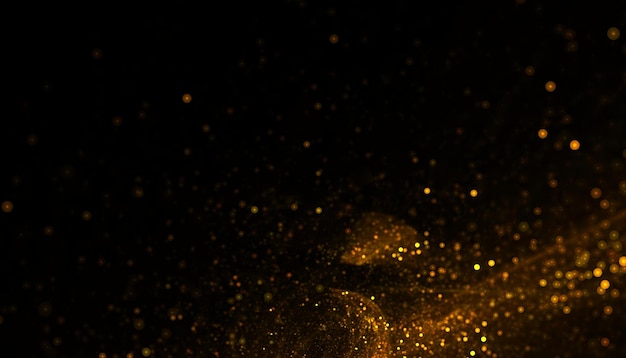 Free photo sparkle lights glitter in golden color background